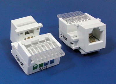 TM 4003-AMP Modelo jack keystone Voz TM 4003-Cat3 AMP Modelo jack keystone Voz - RJ11/12 (CAT3) Voz Keystone Jacks fabricado en China 