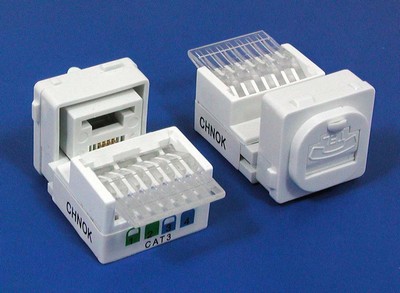TM 4114-Cat3 sin herramientas jack keystone Voz TM 4114-Cat3 sin herramientas toma telefónica de voz clave - RJ11/12 (CAT3) Voz Keystone Jacks fabricado en China 