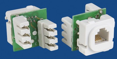 TM 6101-jack RJ11 UTP Voz clave TM 6101-Cat3 RJ11 UTP jack keystone Voz - RJ11/12 (CAT3) Voz Keystone Jacks fabricado en China 