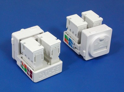 TM 8128-Cat.5E jack keystone red Cables de datos TM-8128 Cat.5E RJ45 conector de red Cables de datos clave - Cat.6/Cat.5E red RJ45 Keystone Jacks hecho en China 