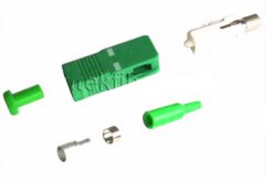 Conector de fibra SC / APC monomodo con 0,9 mm de arranque Conector de fibra SC / APC monomodo con 0,9 mm de arranque - Conectores de Fibra Óptica fabricado en China 